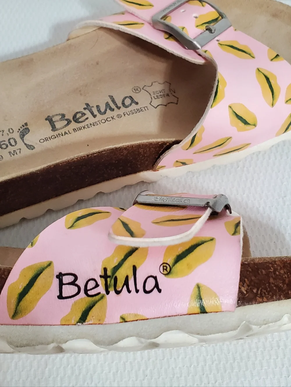 Birkenstock Betula Lips Motif Single Strap Sandal Slides Size 9